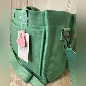 BEAUTIFUL CANVAS TOTE BAG CROSSBODY HANDBAG.